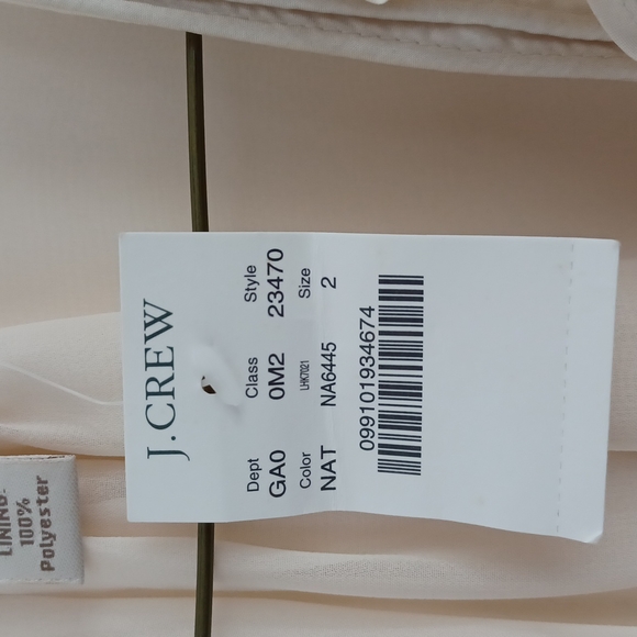 NWT J.crew Ivory Blakely Wrap Flutter Blouse with ruffles | Size 2 - Picture 13 of 14